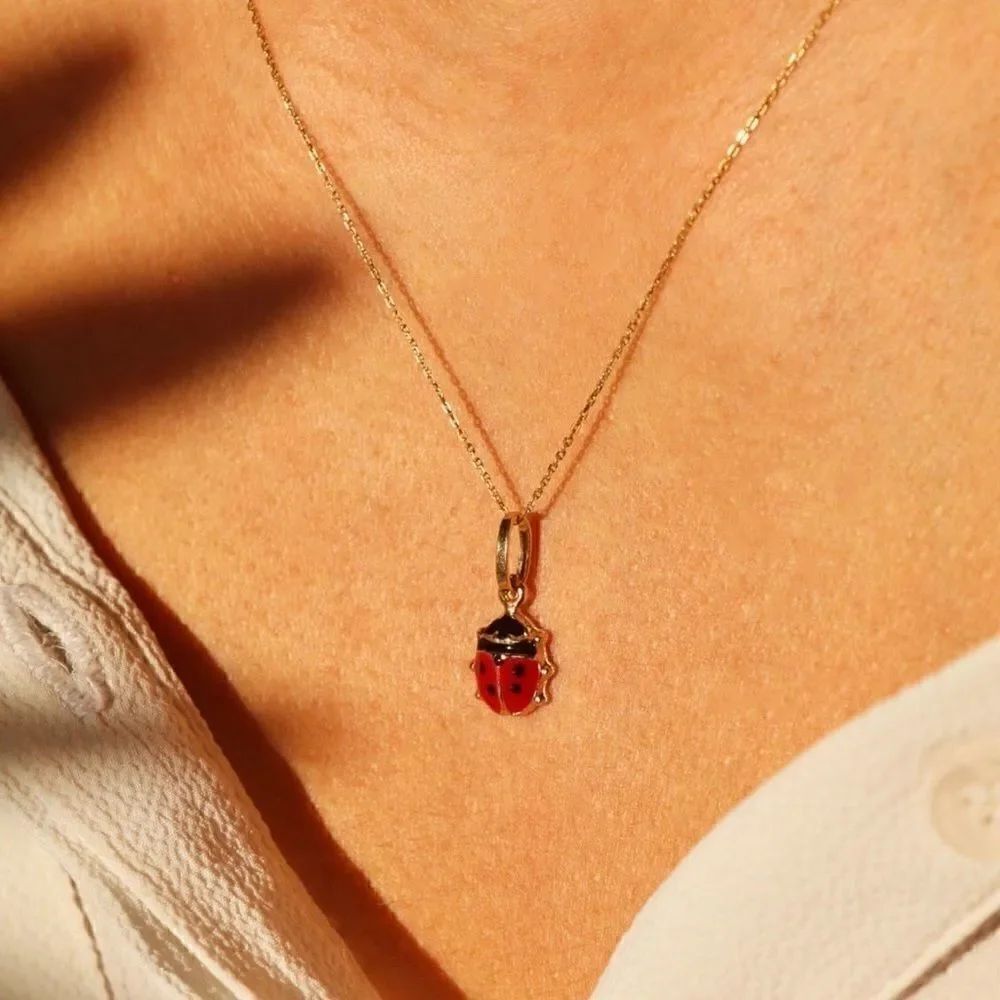 LadyBug 14k solid gold pendant perfect gift